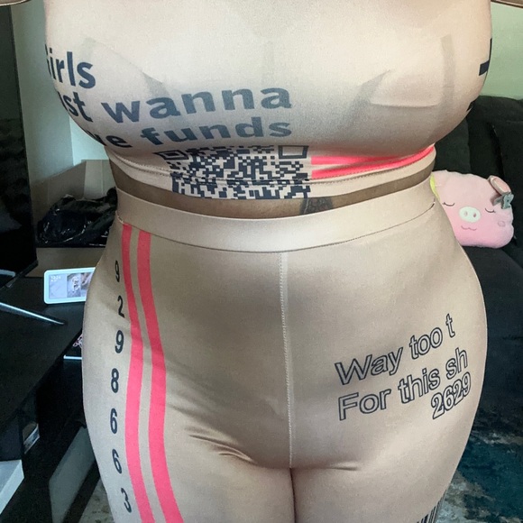 Two piece pants set girls just wanna have funds - Picture 5 of 7